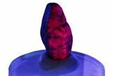 Highly Fluorescent Ruby Crystal - India #243753-1